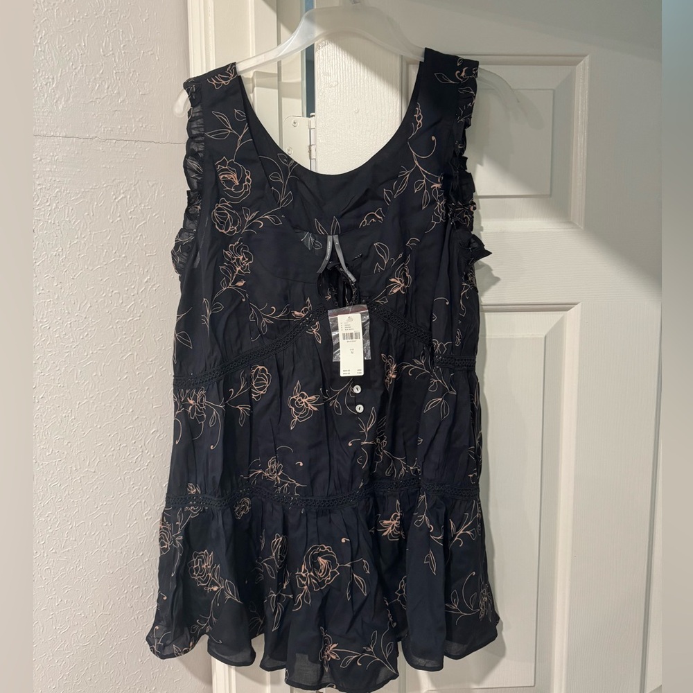 NWT Anthropologie Silky Ruffle Romper - Picture 3 of 8